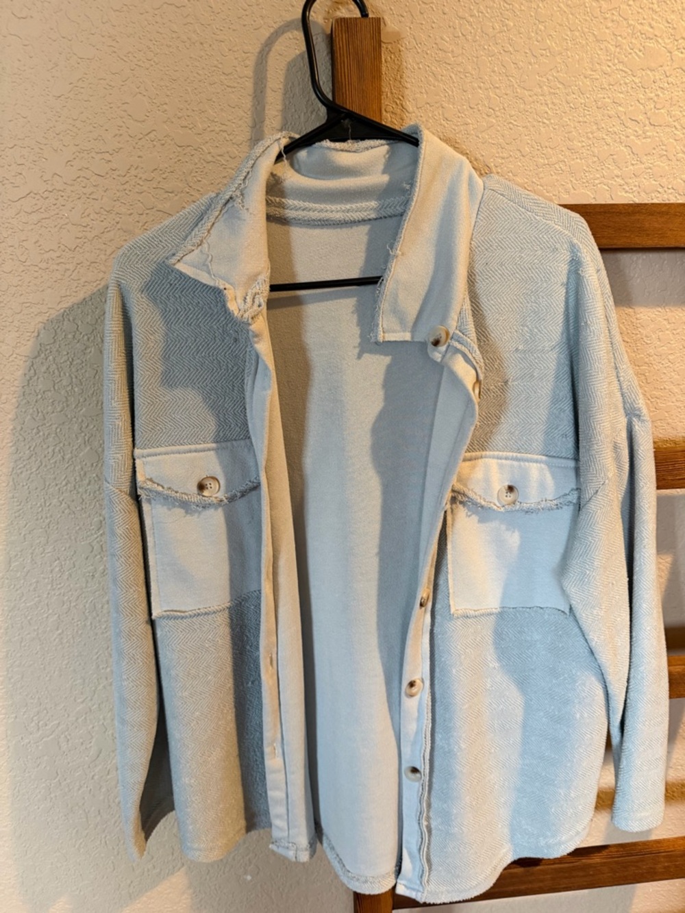 Light Button-Up Shacket Jacket